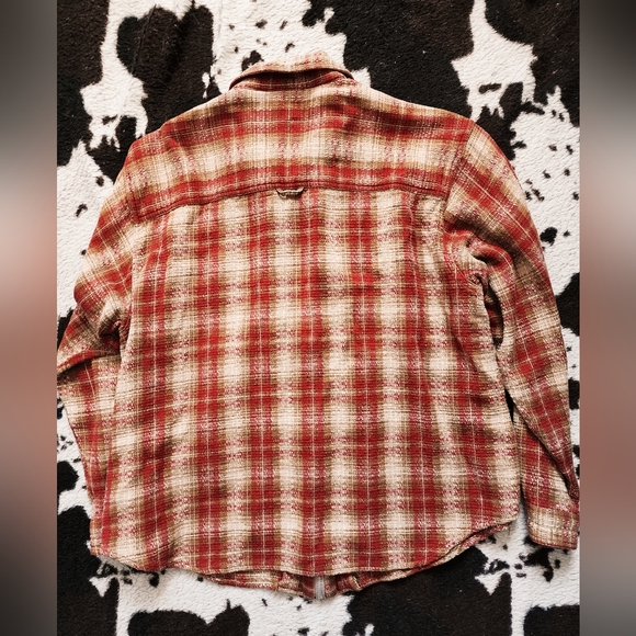 "FADED GLORY" WOMEN'S 90'S ZIP UP JACKET/FLANNEL - RED MULTI - Picture 4 of 4
